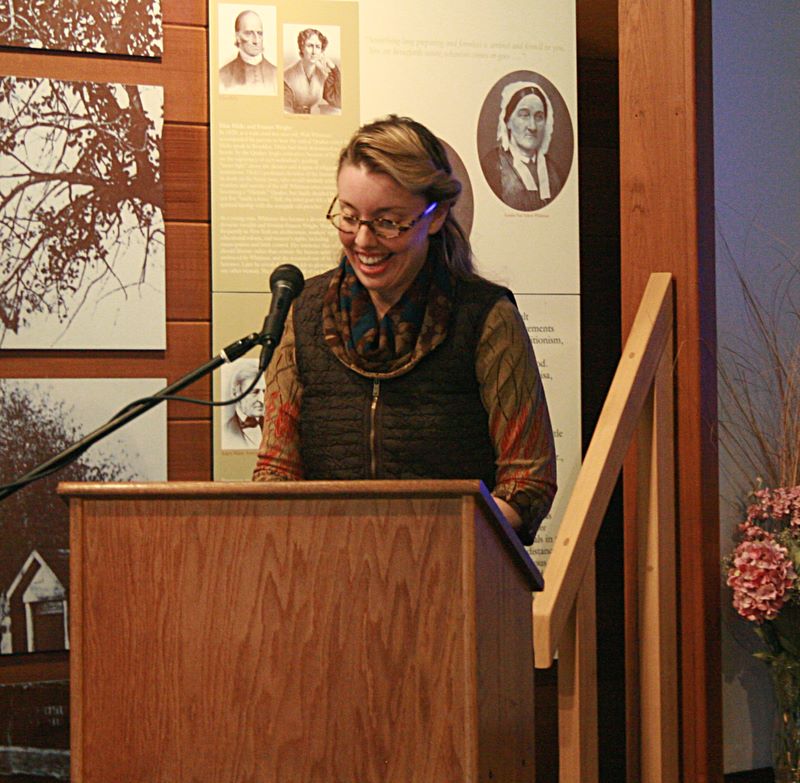 Annabelle Moseley at the Walt Whitman Birthplace