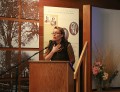 Annabelle Moseley reads at the Walt Whitman Birthplace