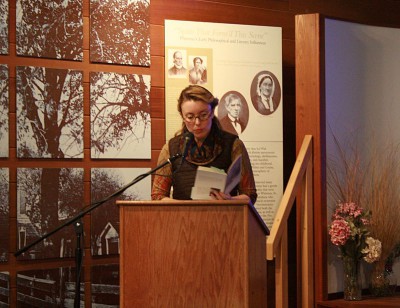 Annabelle Moseley reading her poetry